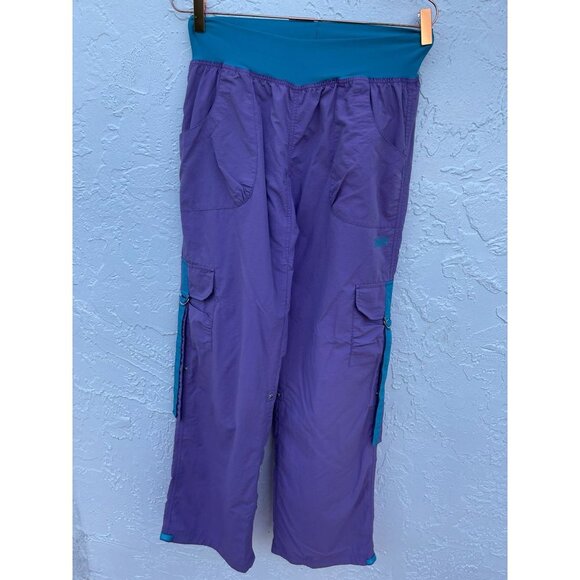 Zumba Womens Craveworthy Fitness Relaxed Cargo Pants Purple Sz M - Picture 4 of 16